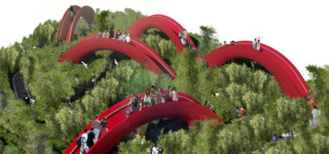 West 8 Garden 10000 Bridges Xian Expo 2011